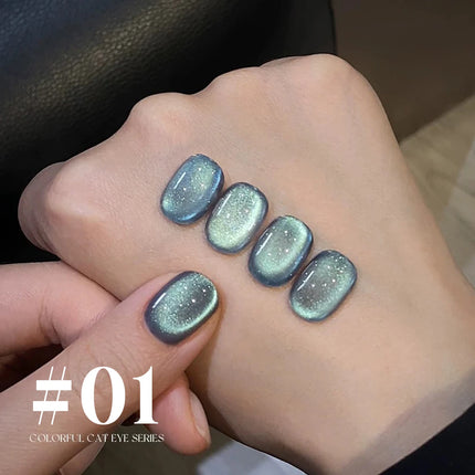 10ML 1-10PCS Hot Selling Blue Nails Glass Bead Whitening Deep Blue Magnet Cat Eye Nail Polish Gel French Tip Nails Nail Supplies