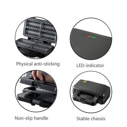 800W Sausage Roll Maker Household Multi Rolls Pies Desserts HotDog Bread Maker Non-Stick Breakfast Machine for Kids Party
