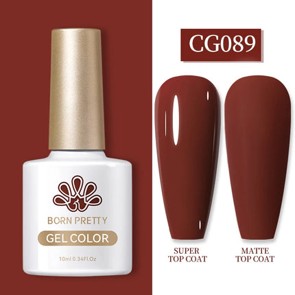 BORN PRETTY 10ml Gel Nail Polish Gel 130 Colors Semi Permanent Solid Nail Gel Varnish Soak Off UV Gel for Base Top Coat