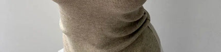Korean Sle Knitted Vest Women's Base Layer Tank Top Svel f High Collar Spring Autumn Winter Inner And Outer Wear