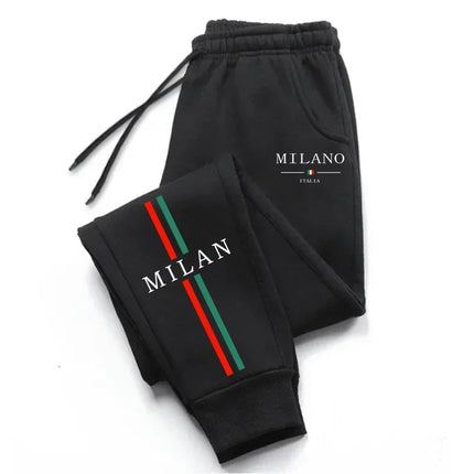 2025 Hot Sale Milan City Printed Jogger Pants Men Women Autumn Winter Casual High Quality Outdoor Running Sports Casual pants