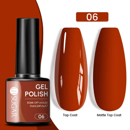 UR SUGAR 7.5ml Dark Wine Red Nail Gel Polish Autumn Gel Paint Nail Art Semi Permanent Nail Art Manicure Soak Off LED UV Nail Gel