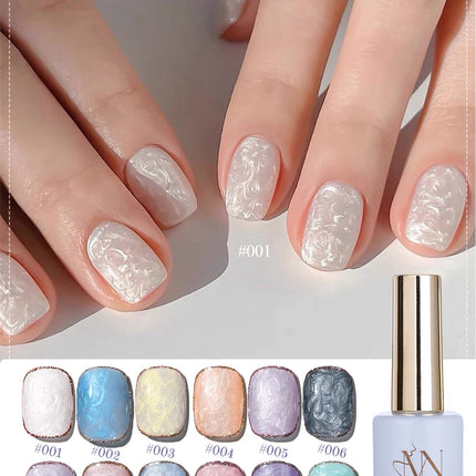 MIANEL 12ML Mother-of-Pearl Mermaid Shimmer Thread Gel Polish 2026 Spring-Summer Collection Fine Glitter Aurora Pearl Nail Art