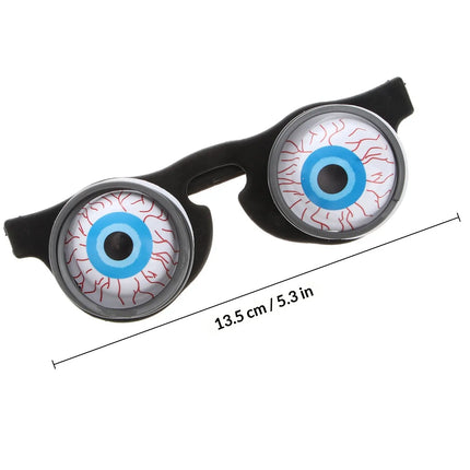 Horror Eyeball Glasses Funny Novelty Spring Attached Dancing Eyes for Adults Kids Halloween Costume Party Favor Prank Gag Gift