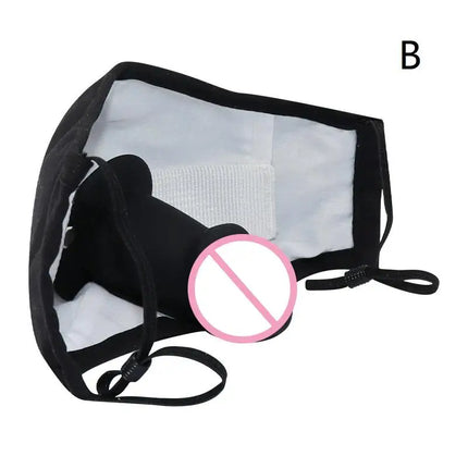 Outdoor Wearing Mouth Ball Gag Mask Silicone Dildo Gag In Mouth Removable Gag Face Mask Slave Training Sex Toys Tool