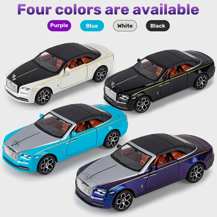 1:24 Simulated Rolls-Royce Shadow Alloy Car Model Sound And Light Pull-Back Toy Car Sports Car Boys Collection Ornaments Gift
