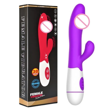 Waterproof G-Spot Rabbit Vibrator 10 Modes Strong Vibration Clitoral Stimulator Adult Toy with Powerful Massage for Fun Game