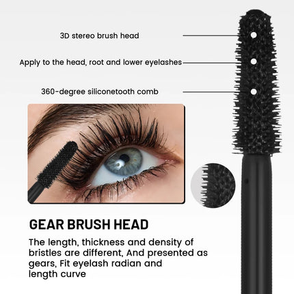 1pc Kiss Beauty 5D Volume & Lengthening Mascara - Waterproof, Sweat-Resistant, Smudge-Proof, Easy to, 24-Hour Lasting
