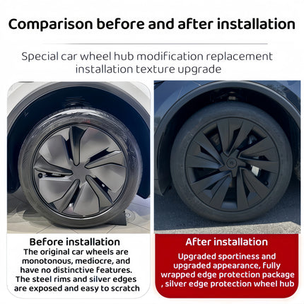4PCS 19 Inch Full Rim Hub Caps Wheel Covers for Tesla Model Y Juniper Automobile Performance Replacement Accessory