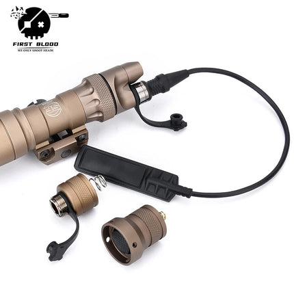 Tactical Surefire DS00 Scout Light Rear Cap Metal Tail Cap Dual Function Pressure Switch Cover Compatible with ST07 SR07 Switch