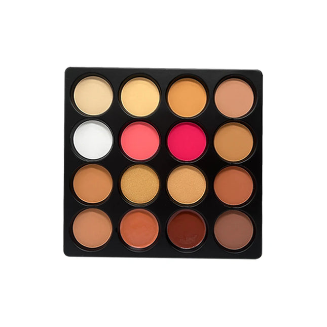 16 Colors Blush Contour Highlighter Makeup Palette , Matte Face Blush Powder for Cheek, Bright Shimmer Bronzer Professional Faci