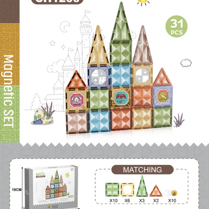 7.5cm Magnetic Building Blocks Construction Children Magnet Tiles Montessori Educational Toys for Kids Birthday Gifts