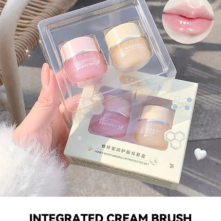LEEINTO Honey Lip Balm Set Moisturizing Lip Balm Day and Night