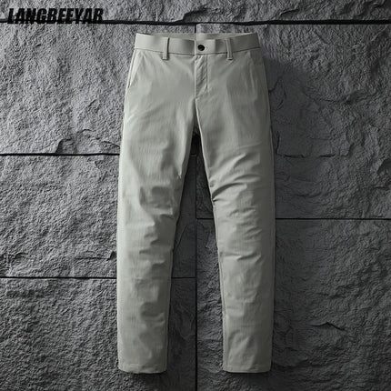 Top Grade New Brand Casual Fashion Breathable Stretch Regular Fit Long Pants Comfortable Business Trousers Mens Clothes 2025
