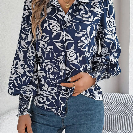 VigoCasey 2025 Female Elegant Single Breasted Shirt Women Casual Long Sleeve Top Spring Autumn Office Lady Print Tops Clothes