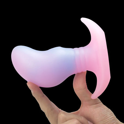 Glow in The Dark Colorful Silicone Buttocks Butt Plug Soft Women's Gay Men Prostate Massager