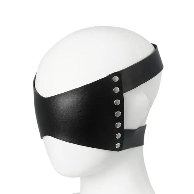 Black Leather Cosplay Blindfold Sexy Fashion Adult Eye Patch Party Costume Roleplay Props Sex Toys For Men Women Adult Games