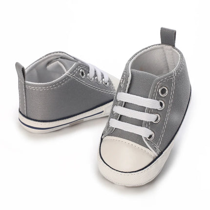 0-18 Months Newborn Baby Shoes Classic Fashion Casual Sports Shoes for Boys and Girls Non slip Soft Sole Walking Shoes