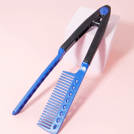 Straight hair brush, V-shaped straightener, straighten hair, suitable for hair salons, special for real hair wigs