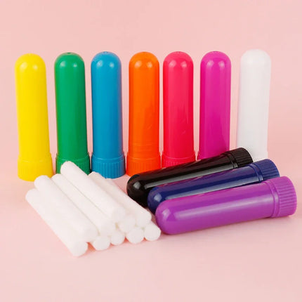 100sets Empty Nasal Inhaler Tubes White Inhaler Stick for Essential Oil Aromatherapy Blank Nasal Inhalers for Essential Oils