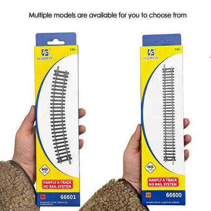 Ho Scale 1/87 Model Train Track Nickel-chromium Material Electrical Powered Simulated Track Model Straight Curved Turnout Rails