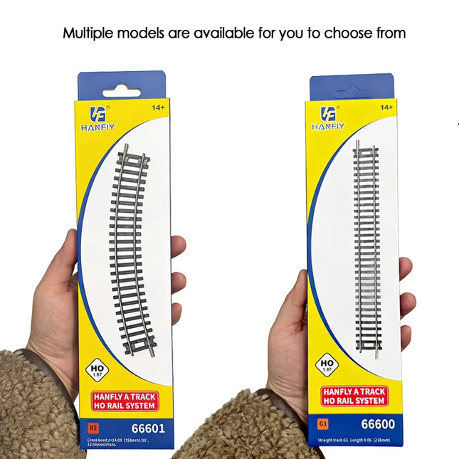 Ho Scale 1/87 Model Train Track Nickel-chromium Material Electrical Powered Simulated Track Model Straight Curved Turnout Rails