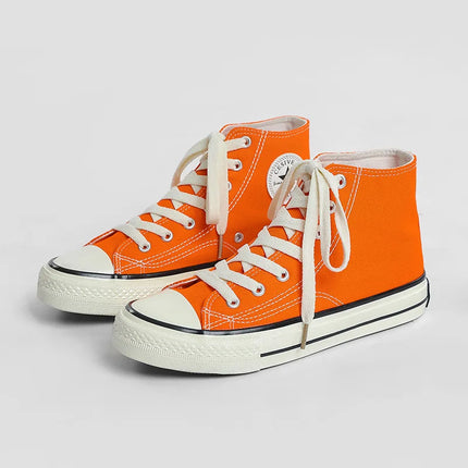 Children's Mid-Top Canvas Shoes Soft Sole Comfortable Casual Children's Shoes Boys and Girls Non-slip Breathable Board Shoes