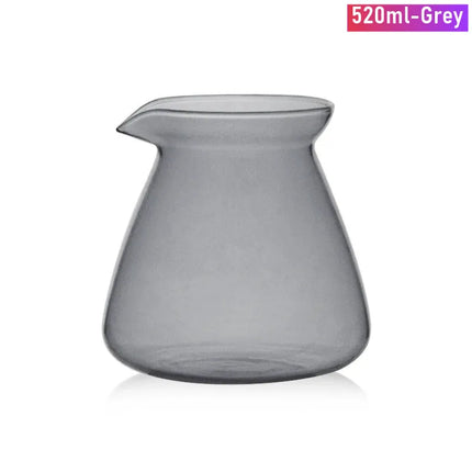 High Borosilicate Glass Coffee Carafe for Pour Over Coffee Maker 7oz/17oz Glass Coffee Pot Blue Amber Grey Clear Coffee Server