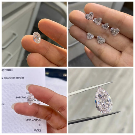 With IGI Certificate Oval Shape Lab Grown Diamonds CVD HPHT 1ct 1.5ct 2ct 2.5ct 3ct 5ct Laboratory Diamond Wholesales