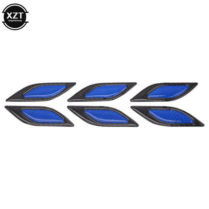 6Pcs/Set Car Reflective Carbon Fiber Sticker 3D Car Styling Reflective Strips Night Safety Warning Reflector Tape Stickers Decal