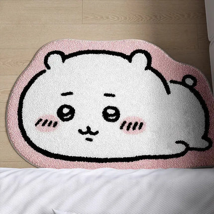 Kawaii Chiikawa Cute Rug Plush Floor Mat Bathroom Non-Slip Carpet Car Cushion Soft Living Room Decor Usagi Hachiware Gift Toy