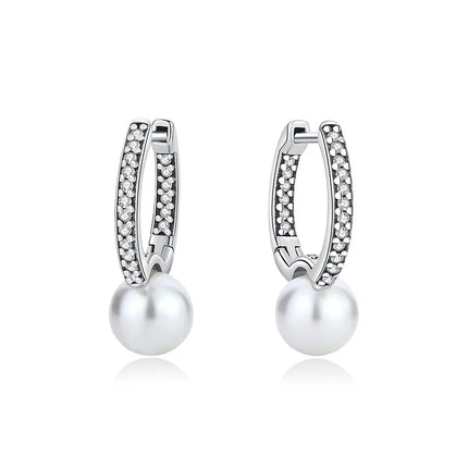 New 2026 Original 925 Sterling Silver Earrings For Women Piercing Hoop Love Heart Earings Rose Gold Wedding Gift Luxury Jewelry