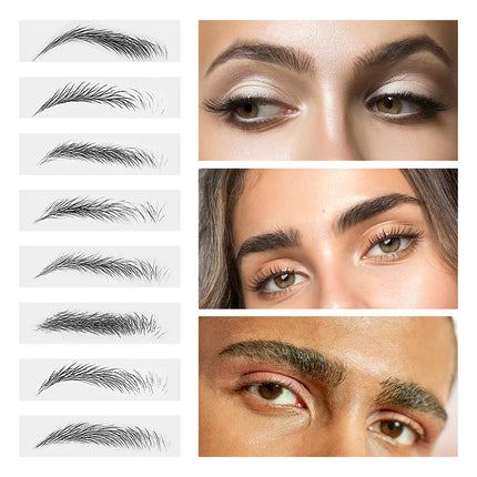 Nutural Eyebrow Tattoo Stickers Eyebrow Water Transfers Stickers Hair-Like Waterproof Easy To Wear Brow Enhancer Sticker Makeup