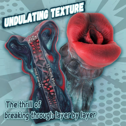 SHAZ Unique Monster Big Mouth Stroker, Realistic Lip Internal Texture, Gradient Two-Tone Soft Silicone, Adult Toy For Collection