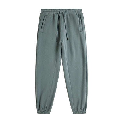 ZODF Trendy Men 345gsm Fleece Sweatpant Unisex Solid Color Loose Retro Hip Hop Winter Joggers Pants Brand Clothes HY0005
