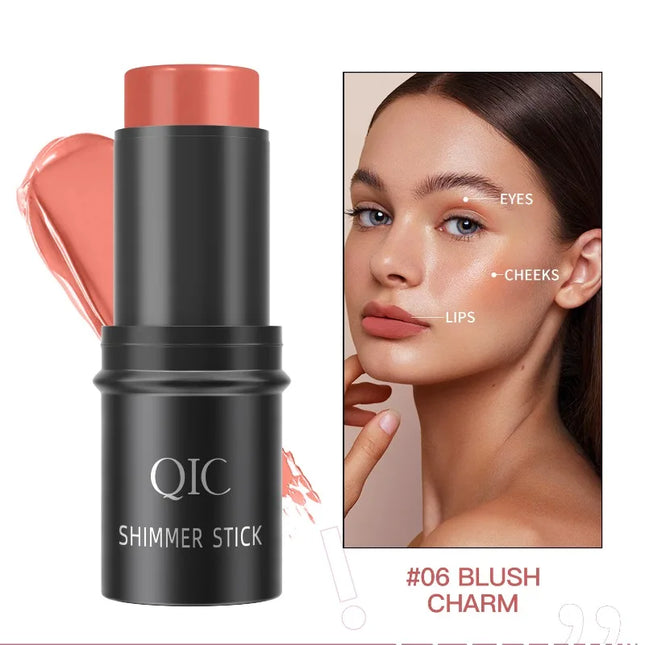 QIC Multi-Functional Contour Stick - Highlighter, Blush & Concealer, Create 3D Facial Contours Cream Makeup Beginner-Friendly