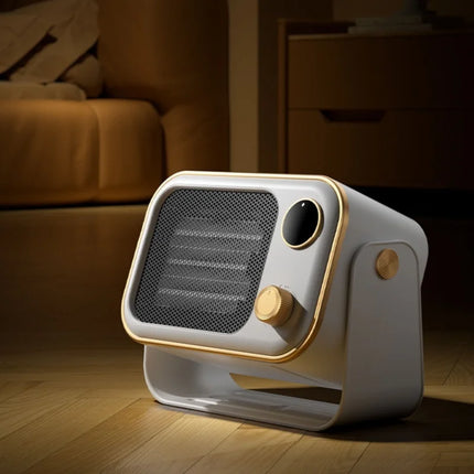 1200W PTC Ceramic Desktop Heater Quiet Quick Heating 2 Speed Settings Overheat Tip Over Safety Indoor