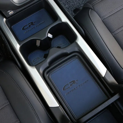 For Honda CR-V CRV 5th 2017-2018 2019-2020 2021 Car Leather Gate Slot Mat Groove Pad Water Coaster Door Slot Mat Storage Anti Slip
