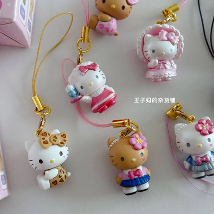 Sanrio Hello Kitty Keychain Blind Box Cartoon Character Phone Charm Bag Pendant  Collectible Anime Action Figure Gift for Girls