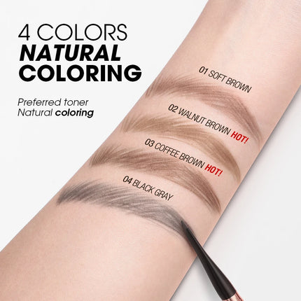 O.TWO.O Eyebrow Pencil Brow Pencil Machete Angled Natural Smooth High-definition Long-lasting Waterproof Brow Pen Definer Makeup