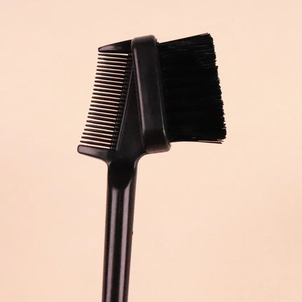Hair salon double-sided three in one edge control brush, beauty tool eyebrow comb Special for real hair wigs