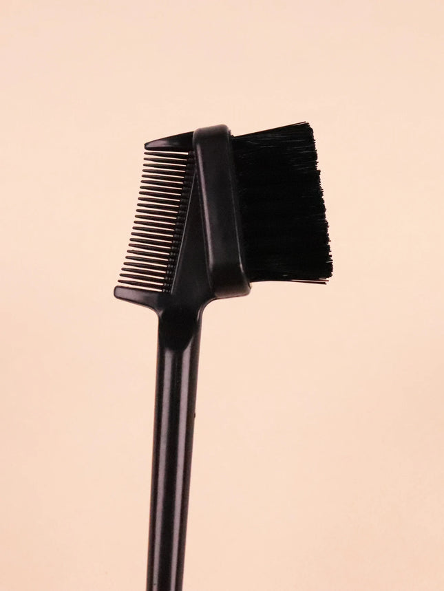 Hair salon double-sided three in one edge control brush, beauty tool eyebrow comb Special for real hair wigs