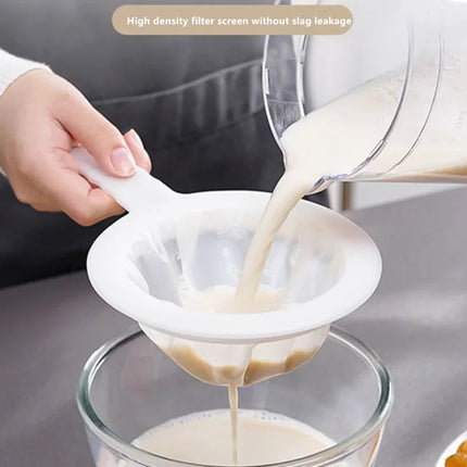 1PC Fine Mesh Strainer Spoon for Coffee, Milk, Soy, and Yogurt 100/200/300/400 Mesh Nylon Filter For Kitchen Dining Gadgets