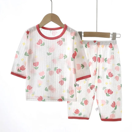 Baby Pajamas Sets Cotton Child Pajamas Toddler Long Sleeve Baby Nightwear Pyjamas Kids Cartoon Homewear Clothes