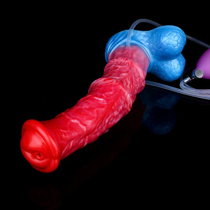 LEZEE Inflatable Dildo Adult Masturbator Silicone Squirting Dildos Horse Penis Vagina Stimulator Inflate Anal Plug Sex Toy Women