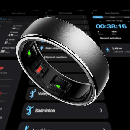 2026 New Smart Ring Men Women, Heart Rate and Blood Oxygen Monitor Smartring IP68 & 5ATM Waterproof, Multi-sport Mode Rings Man