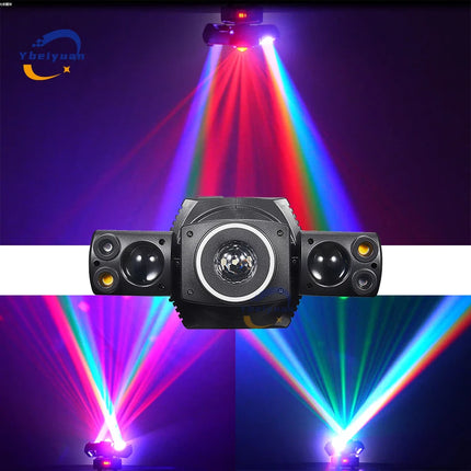 RGBW 60W Party Effect Beam Red And Green Laser Strobe With Aperture Remote Control DMX512 DJ Disco Bar KTV Christmas Stage Light