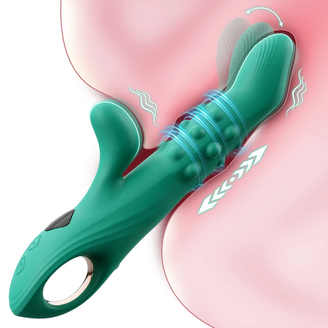 Thrusting Swing Finger Vibrator Female Telescopic Vibrating Clitoris Stimulator G Spot Massager Adult Goods Sex Toys for Women