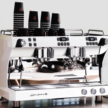 Commercial Coffee Maker CRM3120C Dual Head Coffee Machine, Independent Multi Boiler System, Adjustable Extraction Temperature
