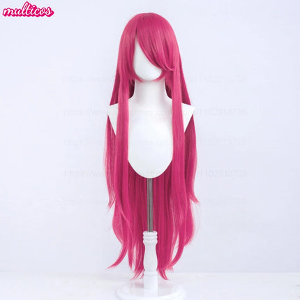 High Quality Anime 100Cm Long Staight Cosplay Wig Black White Red Pink Brown Gold Blue Blonde Purple Heat Resistant Hair Wigs
